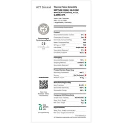 Fisherbrand Septum for 24-400 Screw Thread Cap Beige, White | Buy Online | Fisher Scientific